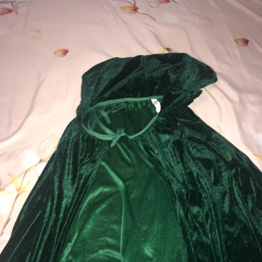 Long green cape